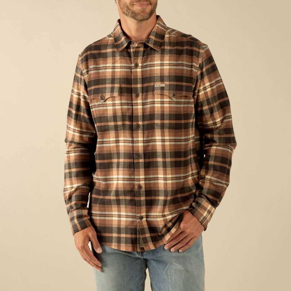 NWT Sendero Provisions Co. Moab Flannel Sawtooth Western Plaid Shirt Size XL